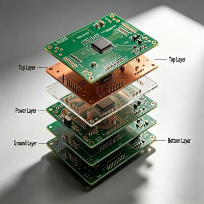 บอร์ด PCB หลายชั้นความแม่นยำสูงการออกแบบ 4 ชั้นการผลิตทางอิเล็กทรอนิกส์ที่ซับซ้อน